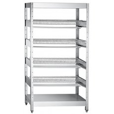 Стеллаж кухонный для сушки тарелок ССТ-4-2 (140 тарелок, с лотком для сбора воды)