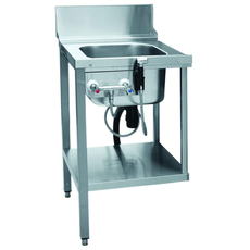 Стол предмоечный СПМП-6-1 (560х671 мм) душ-стойка, мойка цельнотянутая 400х400х250 мм