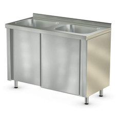 Стол технологический с ванной СТМ-2/1200/600 (две мойки)