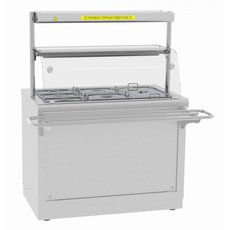 Электрический мармит 2-х блюд HOT-LINE ЭМК-70Х с подогреваемой полкой