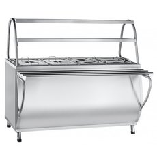 Мармит 2-х блюд ЭМК-70МШ (паровой, с тепловым шкафом, с г/е)