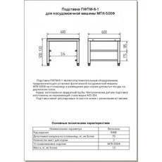 Подставка ПФПМ-6-1 для фронтальной посудомоечной машины (600х600 мм)