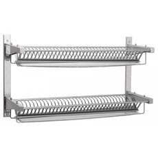 Полка для сушки тарелок ПСТ-2 (2 кассеты, 70 тарелок, с лотком для сбора воды)