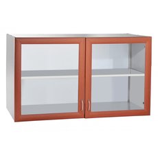 Полка ПНР-2Д (2 распашные двери из МДФ со стеклом, подсветка)