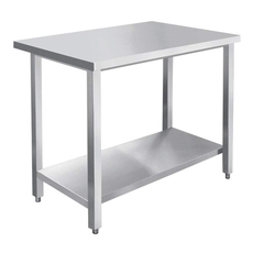 Стол островной СПРО-7-3 (каркас с полкой - нерж.)