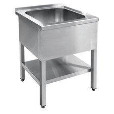 Ванна моечная 1-секц. ВМП-6-1-5РН (с полкой, вся нерж.)