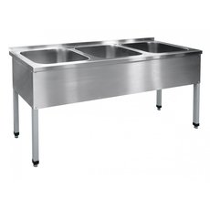 Ванна моечная 3-секц. ВМП-6-3-5 РЧ (каркас крашеный)