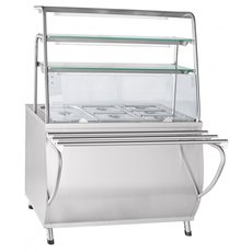 Мармит 2-х блюд ЭМК-70Т паровой (3 полки, подсветка, с г/е)