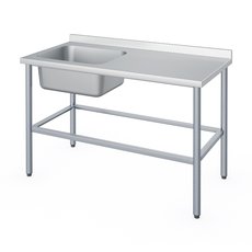 Ванна моечная цельнотянутая ВСМЦС-С-1Л.500.400-1200.600-1-02 (ВСМЦ-1/1200 с правым столом)