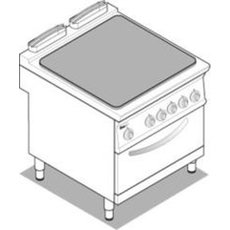 Плита сплошная 900 серии Tecnoinox PPF8VE9