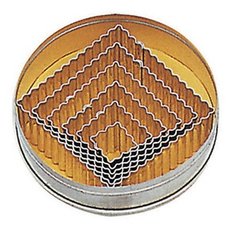 Набор кондитерских форм Paderno 47324-12 (квадрат рифл.)