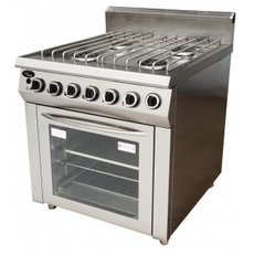 Плита газовая 4-горелочная Ф4ПДГ/900 с духовкой