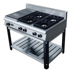 Плита газовая с закрытым и открытым пламенем Ф6ЖТЛСПГ(п) (1+4) (на подставке)