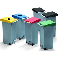 Ведро с педалью 70 л Paderno 49899-04 (желтая крышка)