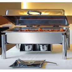 Чаффин диш со стеклянной крышкой Paderno 10 л