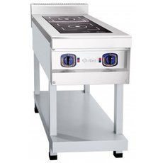 Плита индукционная 2-конфорочная Abat КИП-2П (крашеная подставка)