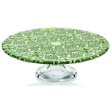 Подставка для торта на ножке IVV ARABESQUE 32 см (нефритово-зеленая)