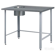 Стол производственный для сбора отходов (отверстие слева) СПСО-Л-1-0,7/1,2