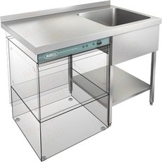 Моечная ванна НСО1МП-12/7БП с крылом под посудомоечную машину, мойка справа