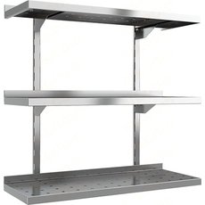 Полка настенная каскадная с перфорацией НПНК-14/4 П