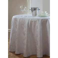 Скатерть круглая Astinn Barocco Scandinavia (белая) D=110 см (подгиб 1 см)