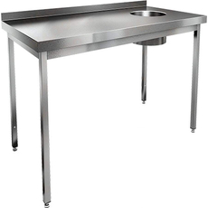 Стол пристенный для сбора отходов, отв. справа (слева) НДСО-15/6БП (БЛ)