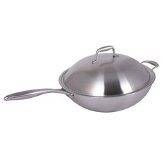 Сковорода WOK с крышкой Indokor D=36 см (нерж. сталь)