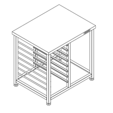 Подставка ПДПп под пароконвектомат 900*700*700 Profi Inox