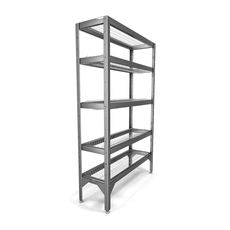 Стеллаж кухонный СТР-1,8*6/3+2 (3 полки для тарелки, 2 решётчатые) (э)