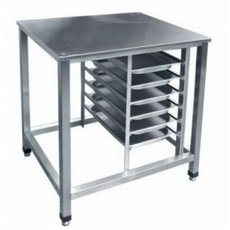 Стенд под пароконвектомат (6 направляющих, каркас из трубы 40*40)