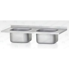 Ванна моечная ВМЦн 1200*600 ''Norma'', 2 м/о 500*400*250, борт - базовый элемент