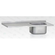 Ванна с рабочей поверхностью РПЦн 1200*600 ''Norma'' правая, м/о 500*400*250, борт - базовый элемент