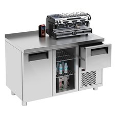 Холодильный стол Полюс T57 M3-1 0430-1(2)9 (COFFEE BAR-360 Carboma INOX)