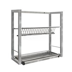 Полка двухъярусная для сушки посуды с нержавеющими кассетами ПСПн 720