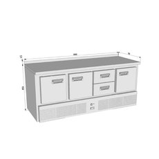 Стол холодильный Finist СХСн-700-3/2