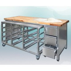 Стол кондитерский Финист с ящиками и тележкой для противней