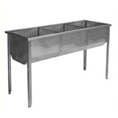 Ванна моечная ВМЦ 33/55 (сварная, 3 секции, без борта)