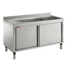 Ванна моечная ANGELO PO двойная LA1624S с левым столом