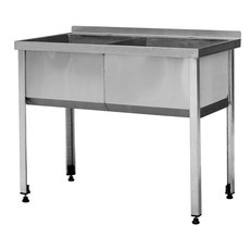 Ванна моечная ВМБЦ 22/40 (сварная, 2 секции, с бортом)