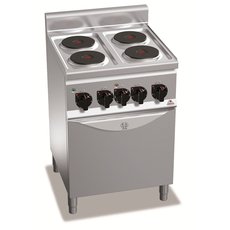 Плита электрическая 4-конфорочная 600 серии Berto's E6P4+FE1 (конвекционная духовка)