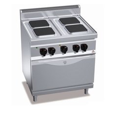 Плита электрическая 4-конфорочная Berto's Е7PQ4+FE1 (конвекционная духовка)