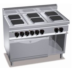 Плита электрическая 6-конфорочная Berto's E7PQ6+FE (статическая духовка)