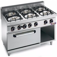 Плита газовая 6-конфорочная 600 серии Berto's G7F6PW+FG