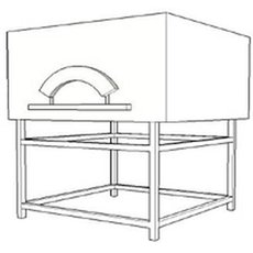 Печь для пиццы дровяная квадратная Ceky S100