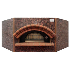 Печь для пиццы дровяная угловая Ceky P120 (фронт - красный кирпич)