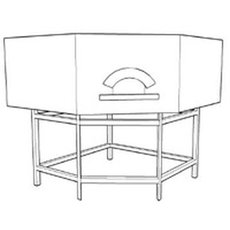 Печь для пиццы дровяная угловая Ceky P120