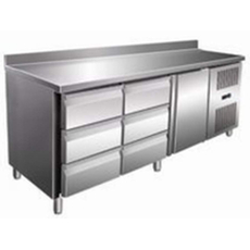 Стол с охлаждаемым шкафом COOLEQ GN3260TN бортик 6 ящиков+1 дверь