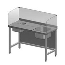 Стол для чистки рыбы СЧРЭЛ (ванна слева)