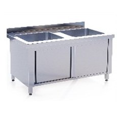 Стол закрытый с двумя ваннами СВПШК2 1500x700