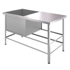 Ванна моечная ВМНЭ1Л (L=1210) с рабочей поверхностью